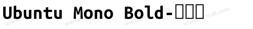 Ubuntu Mono Bold字体转换